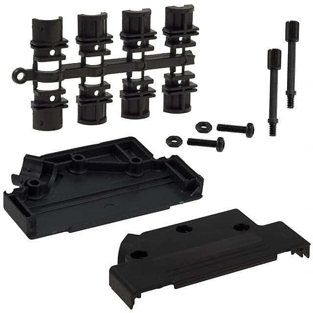 971-037-010-011 NorComp Inc.  Capots de connecteurs D-Sub en forme de D